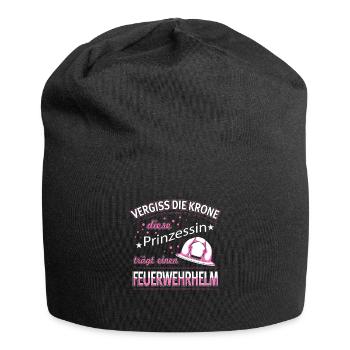 Feuerwehrfrau Berufsfeuerwehr Feuer Geschenk - Jersey-Beanie - Schwarz - Vorne