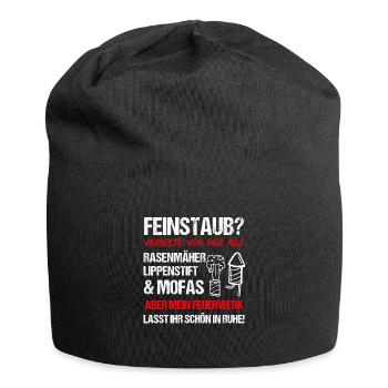 Pyro Feuerwerker Sprüche Geschenk - Jersey-Beanie - Schwarz - Vorne
