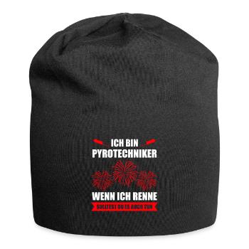 Pyro Feuerwerker Spruch Geschenk - Jersey-Beanie - Schwarz - Vorne
