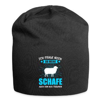 Schaf Schafe Schäfer Geschenk - Jersey-Beanie - Schwarz - Vorne