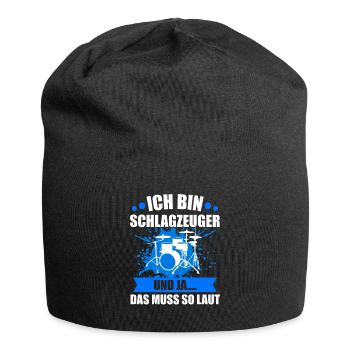Schlagzeug Drummer Spruch Geschenk - Jersey-Beanie - Schwarz - Vorne