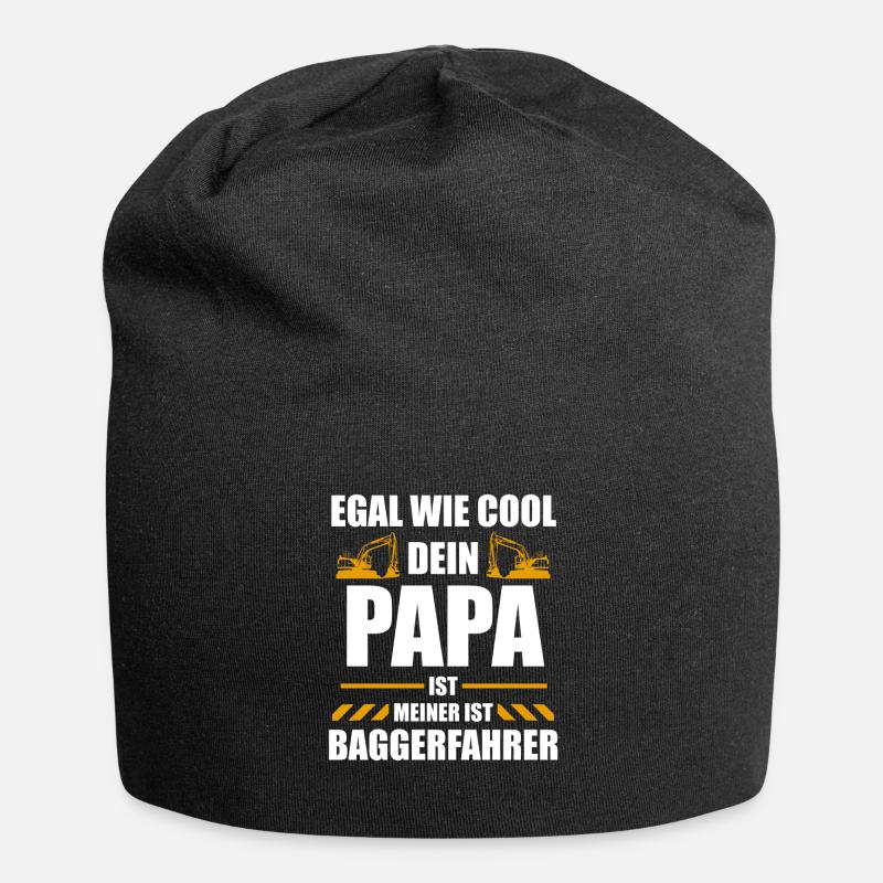 Bagger Baggerfahrer Baustelle Geschenk - Jersey-Beanie - Schwarz