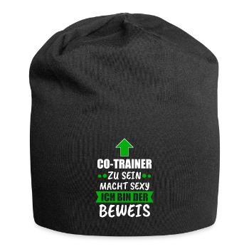 Co Trainer Fußballtrainer Geschenk - Jersey-Beanie - Schwarz - Vorne
