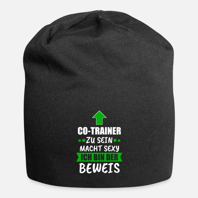 Co Trainer Fußballtrainer Geschenk - Jersey-Beanie - Schwarz