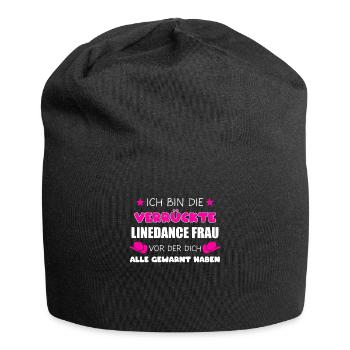 Linedance Frau Western Linedancing Geschenk - Jersey-Beanie - Schwarz - Vorne