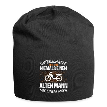 Mofa Mofafahrer Motorrad Geschenk - Jersey-Beanie - Schwarz - Vorne