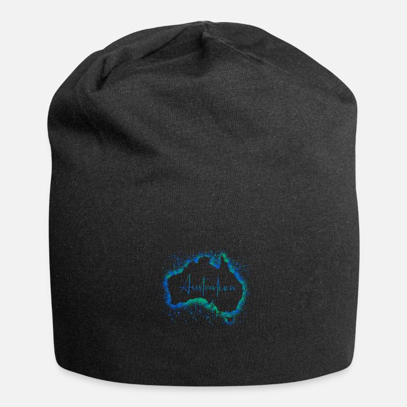 Australie - Bonnet en jersey - noir