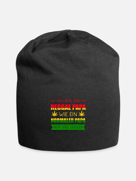 Reggae Rasta Rastafari Jamaika Geschenk - Jersey-Beanie - Schwarz