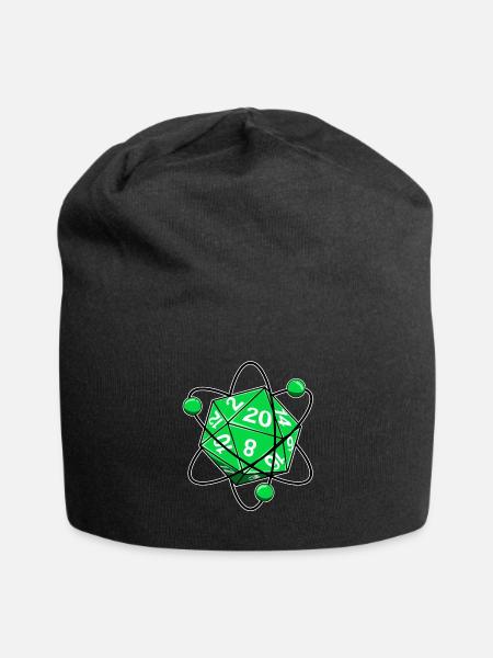 Würfel - Jersey-Beanie - Schwarz