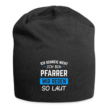 Pfarrer Pastor Priester Geschenk - Jersey-Beanie - Schwarz - Vorne