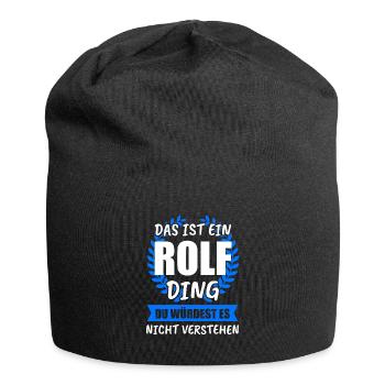 Rolf Name Vorname Geschenk - Jersey-Beanie - Schwarz - Vorne