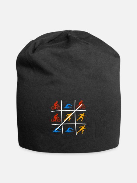 Triathlon triathlète triathlètes cadeau - Bonnet en jersey - noir