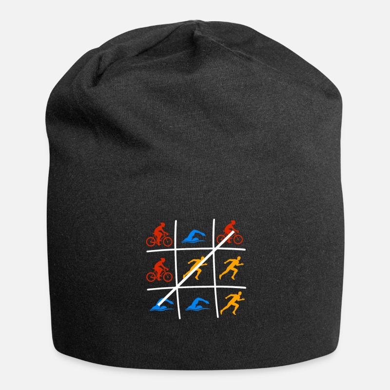 Triathlon triathlète triathlètes cadeau - Bonnet en jersey - noir