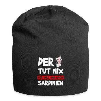 Sardinien Sardegna Italien Insel Geschenk - Jersey-Beanie - Schwarz - Vorne