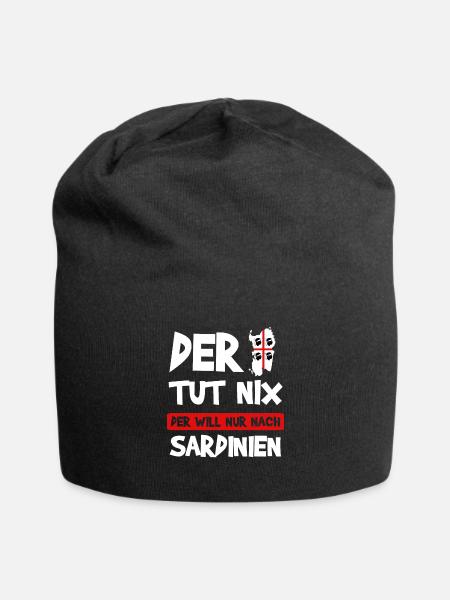 Sardinien Sardegna Italien Insel Geschenk - Jersey-Beanie - Schwarz