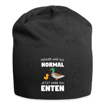 Enten Ente Geflügel Geschenk - Jersey-Beanie - Schwarz - Vorne