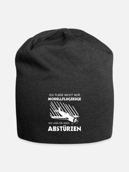 Modellflug Modellflugzeug Modellbau Geschenk - Jersey-Beanie - Schwarz