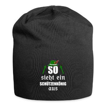 Schützenkönig Schützenfest Sportschütze Geschenk - Jersey-Beanie - Schwarz - Vorne