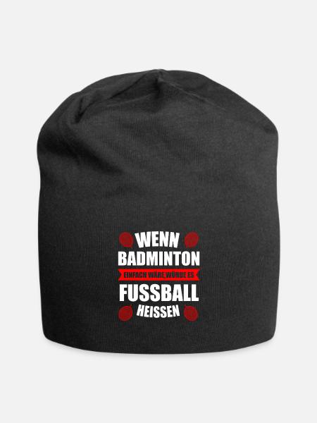 Badminton Badmintonschläger Badmintonspieler - Jersey-Beanie - Schwarz