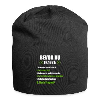 Geocaching Geocacher GPS Geschenk - Jersey-Beanie - Schwarz - Vorne
