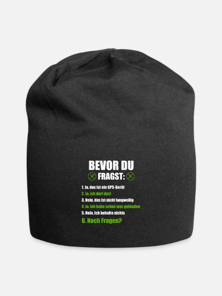 Geocaching Geocacher GPS Geschenk - Jersey-Beanie - Schwarz