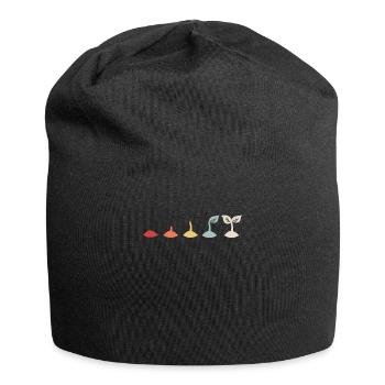Vegan Veganer Veganerin Geschenk - Jersey-Beanie - Schwarz - Vorne