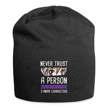 Anime Clothes Waifu Manga Otaku gift - Jersey Beanie - black - Front