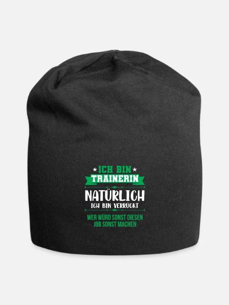 Trainerin Trainer Fußballtrainer Geschenk - Jersey-Beanie - Schwarz