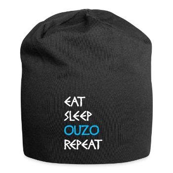 Ouzo alcohol brandy gift - Jersey Beanie - black - Front