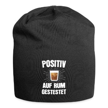 Rum Alkohol Trinken Schnaps Geschenk - Jersey-Beanie - Schwarz - Vorne