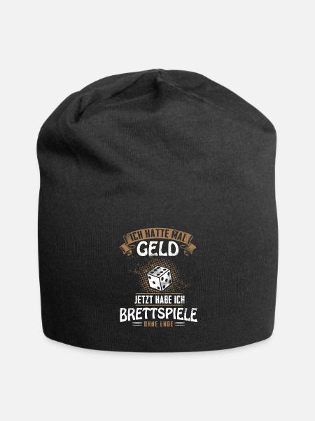 Würfel Brettspiel Brettspiele Geschenk - Jersey-Beanie - Schwarz