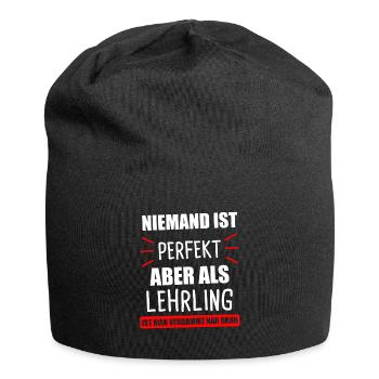 Lehrling Ausbildung Azubi Elektriker Geschenk - Jersey-Beanie - Schwarz - Vorne