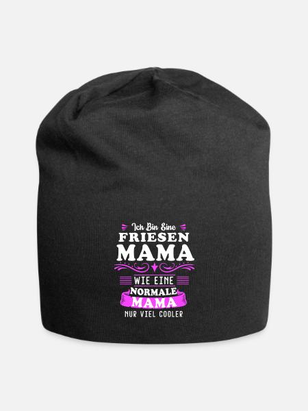 Friesen Mama Friesenpferd Pferd Geschenk - Jersey-Beanie - Schwarz