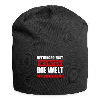 Rettungsdienst Rettungssanitäter Sanitäter - Jersey-Beanie - Schwarz - Vorne