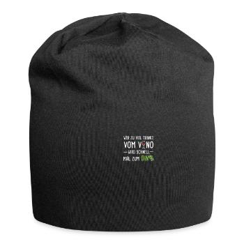 Vino Wein Dino Rotwein Geschenk - Jersey-Beanie - Schwarz - Vorne