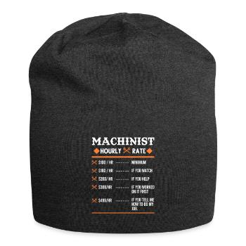 Maschinist Bearbeitung Machinist Geschenk - Jersey-Beanie - Anthrazit - Vorne