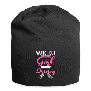 Driver's license Girl Driving Girl Driver's License - Jersey Beanie - black - Front