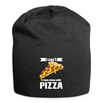 Pizza Pizzas Amateurs de pizza cadeau - Bonnet en jersey - noir - Devant