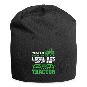 Tracteur Boy Tracteur tracteur tracteur - Bonnet en jersey - noir - Devant