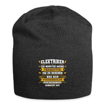 Elektriker Handwerker Elektrizität Geschenk - Jersey-Beanie - Anthrazit - Vorne