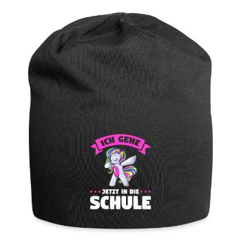 Schulkind Schulanfang Schulanfänger Schultüte - Jersey-Beanie - Schwarz - Vorne
