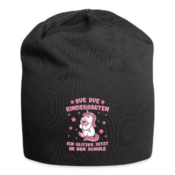 Schulkind Schulanfang Schulanfänger Schultüte - Jersey-Beanie - Schwarz - Vorne