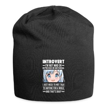Anime Anime Otaku Gift - Jersey Beanie - black - Front