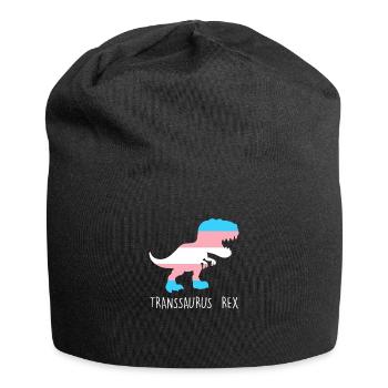 Transgender Dinosaur Transgender Trans Gift - Jersey Beanie - black - Front