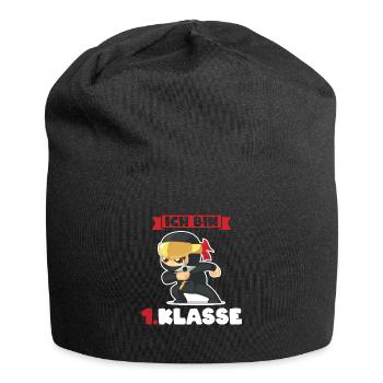 Ich bin 1.Klasse Schulanfang schulbeginn Geschenk - Jersey-Beanie - Schwarz - Vorne