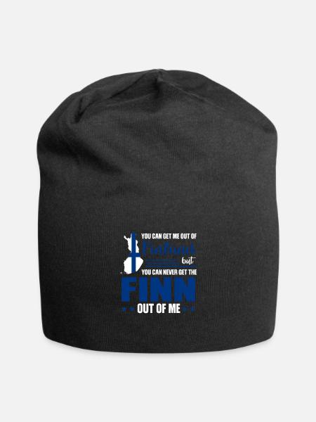 Finnland Finne Finnisch Geschenk - Jersey-Beanie - Schwarz