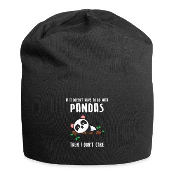 Panda Panda Pandas Gift - Jersey Beanie - black - Front
