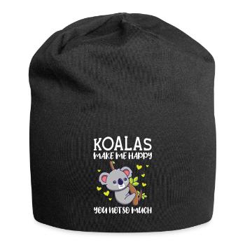 Koala Koala Koalas cadeau - Bonnet en jersey - noir - Devant