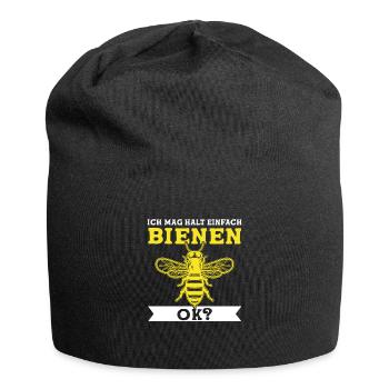 Bienen Biene Imker - Jersey-Beanie - Schwarz - Vorne