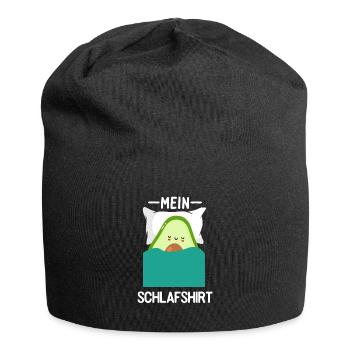 Avocado Pyjama Schlafanzug Geschenk - Jersey-Beanie - Schwarz - Vorne
